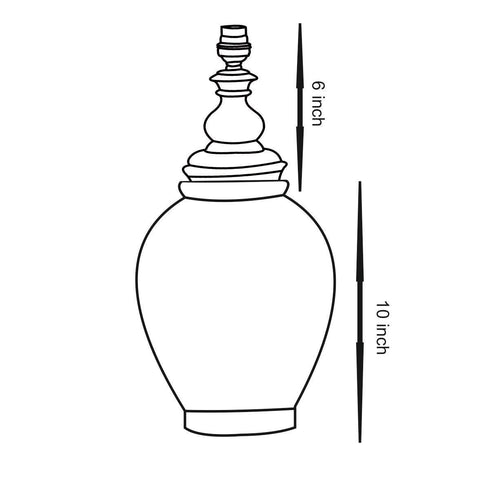 Handmade Elegant Recycled Blue Color Lamp (Without Lampshade)